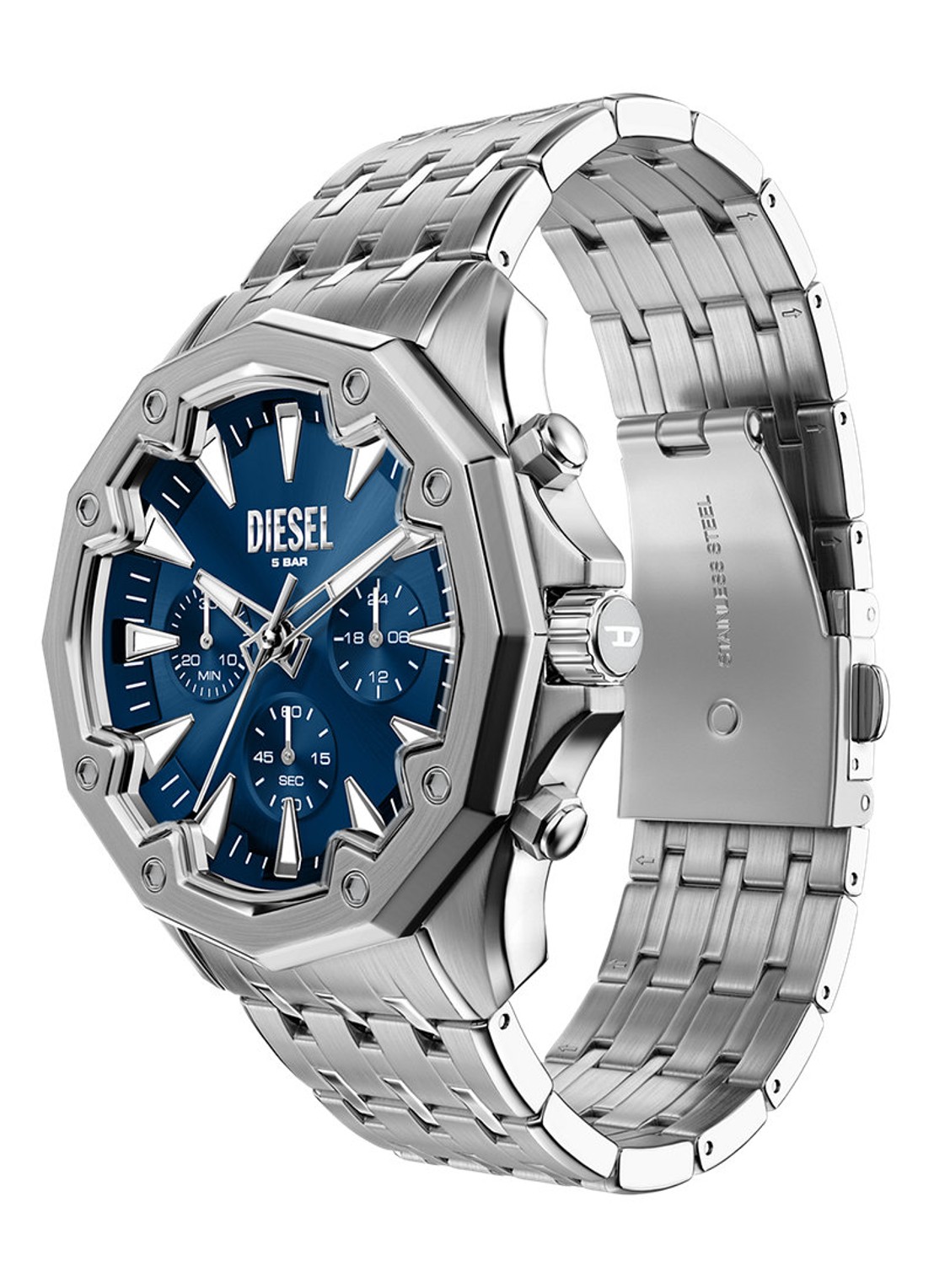 Diesel Stinger horloge DZ4706 - detail 5 zilver