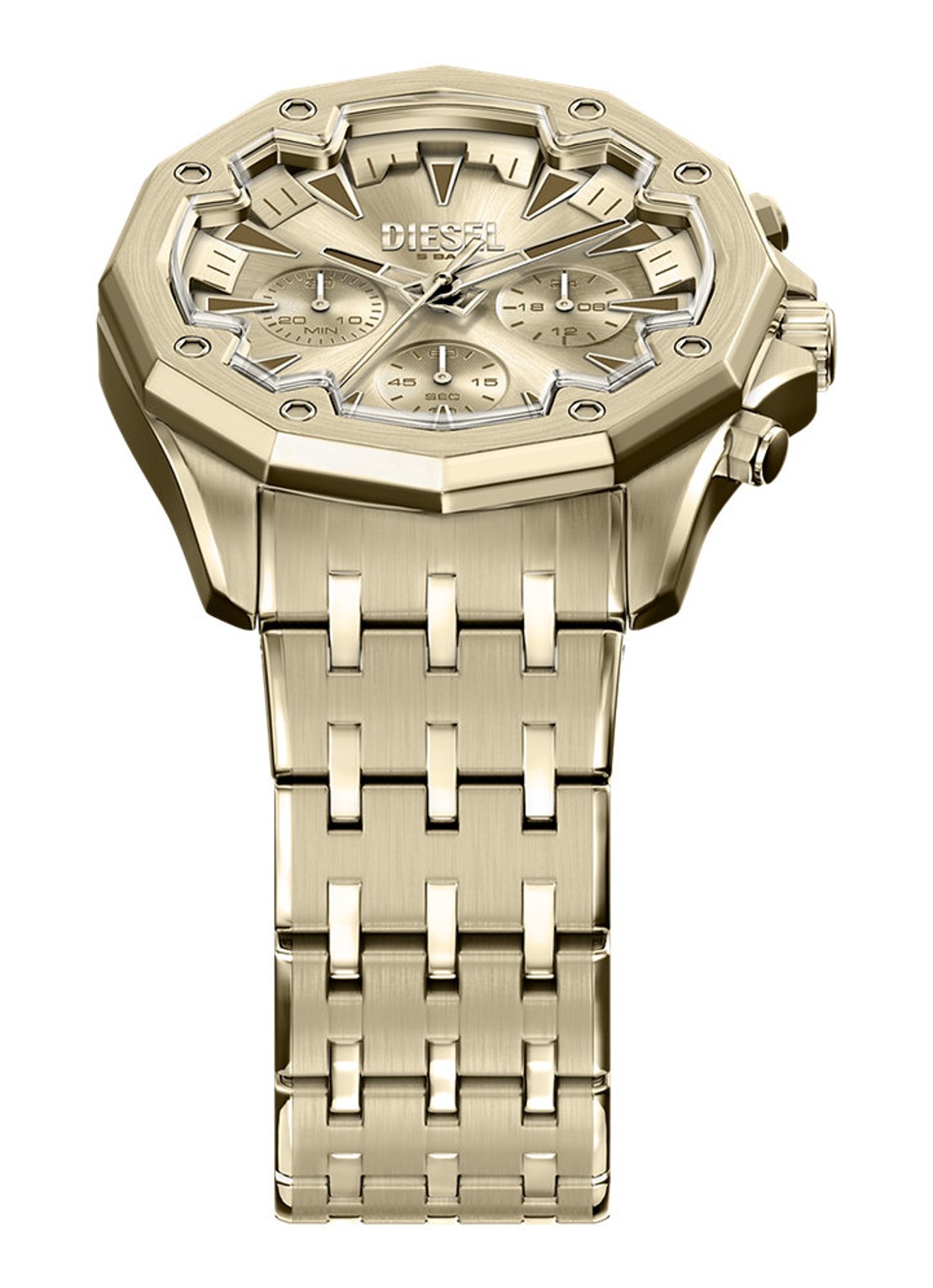 Diesel Stinger horloge DZ4707 - detail 3 goud