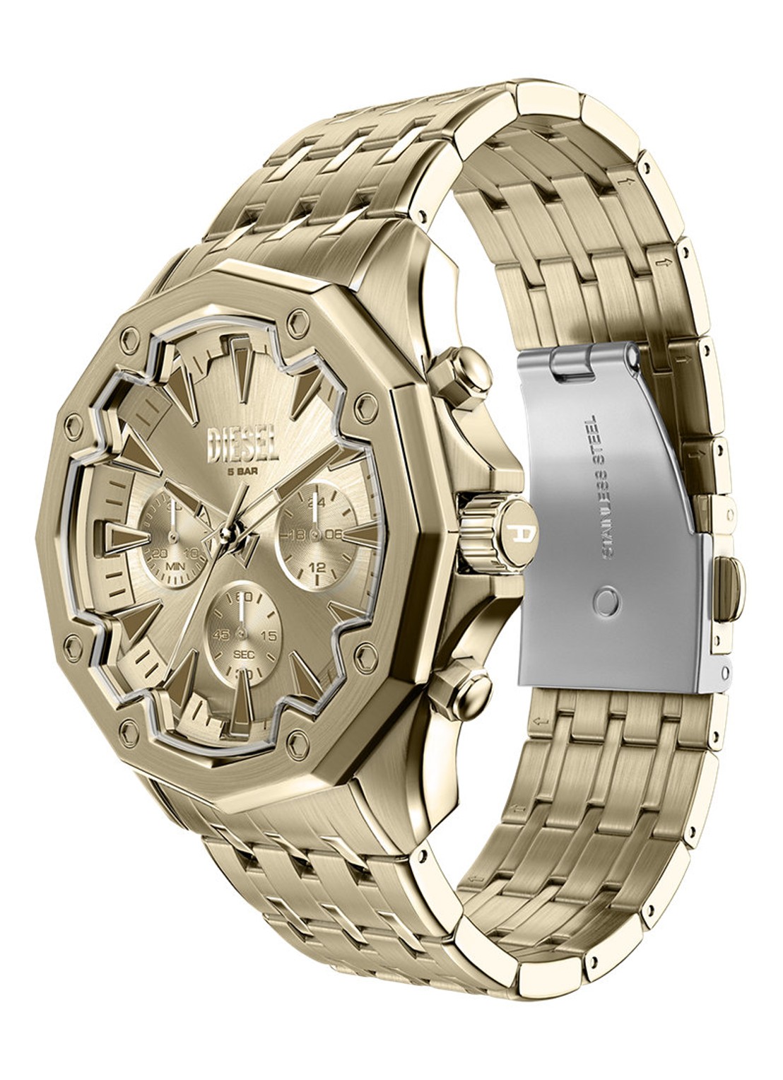 Diesel Stinger horloge DZ4707 - detail 4 goud