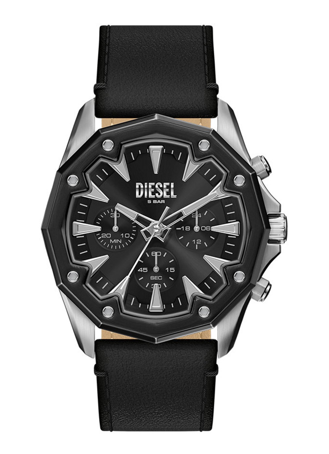 Diesel Stinger horloge DZ4710 - voorkant zilver