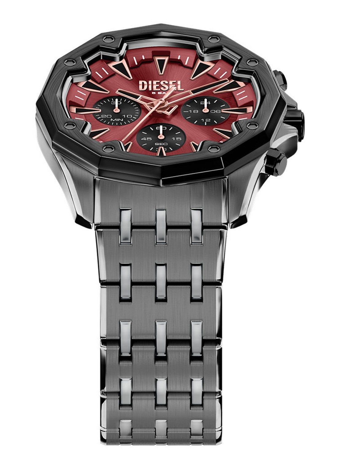 Diesel Stinger horloge DZ4715 - detail 4 donkergrijs