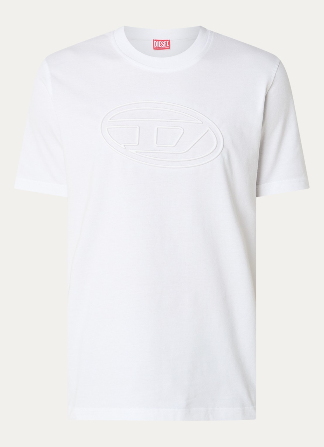 Diesel T-Adjust T-shirt met 3D logoprint - voorkant 3 wit