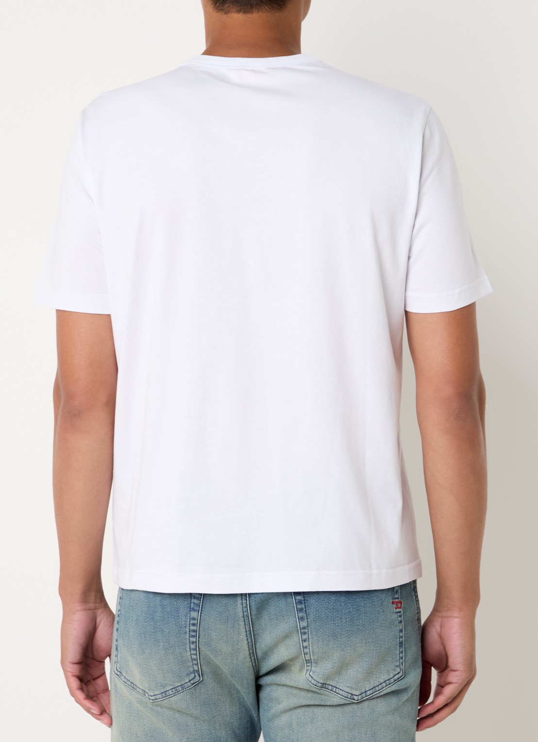 Diesel T-Adjust T-shirt met logoborduring - achterkant 4 wit