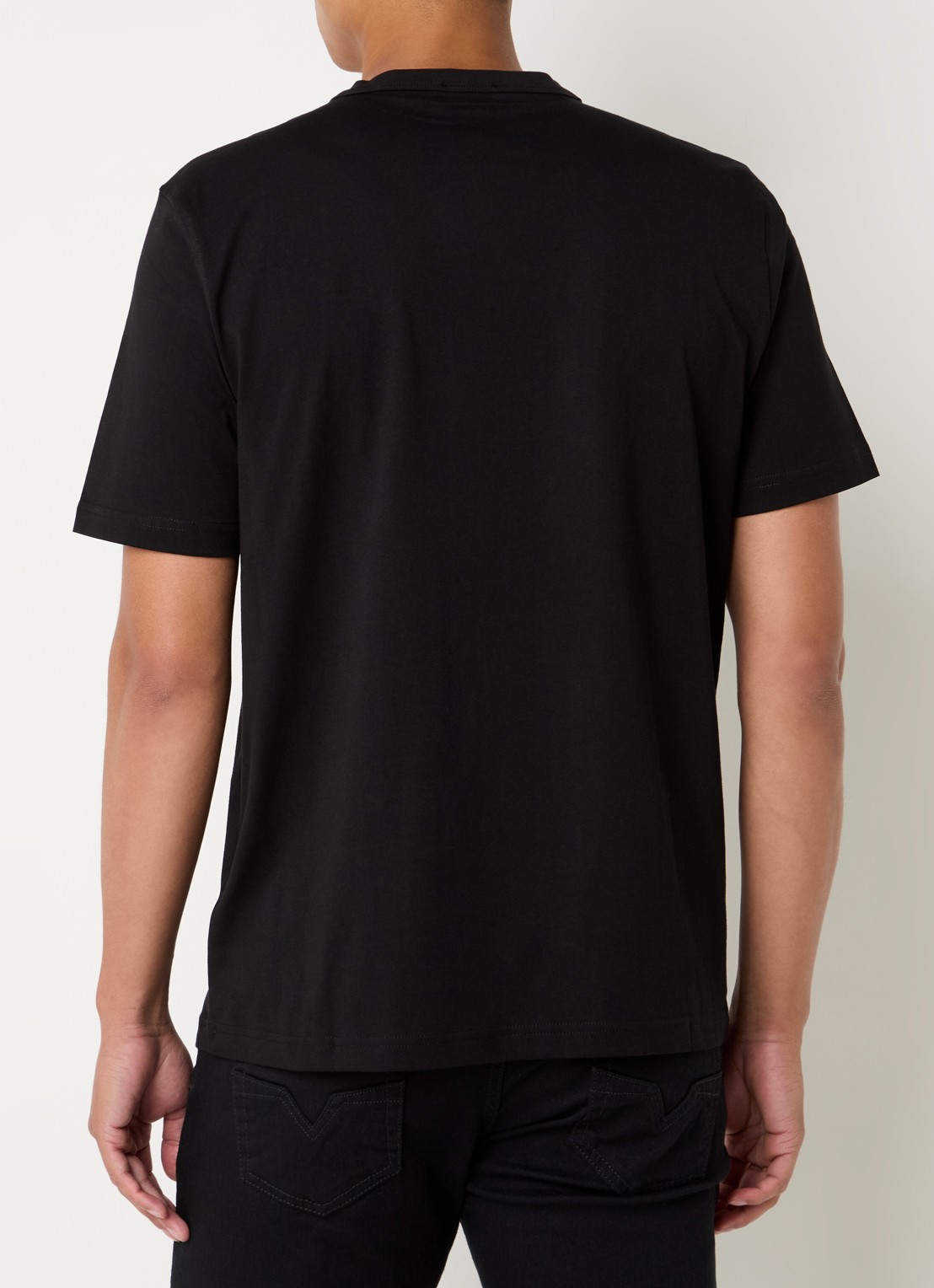 Diesel T-Adjust T-shirt met logoborduring - achterkant zwart