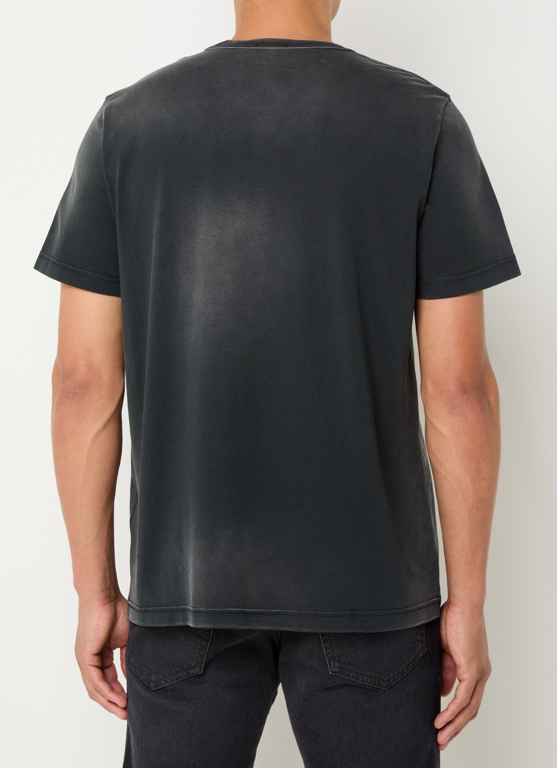Diesel T-Adjust-T1 T-shirt met logo - achterkant 3 zwart