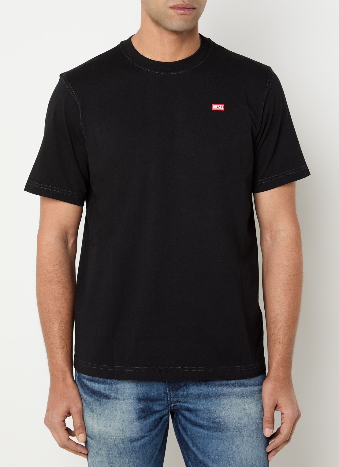 Diesel T-Adjust-V10 T-shirt met logo- en backprint - achterkant 4 zwart