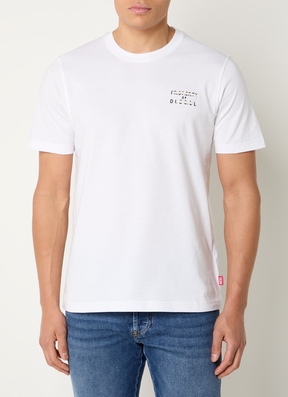 Diesel T-Adjust-V5 T-shirt met print - detail wit