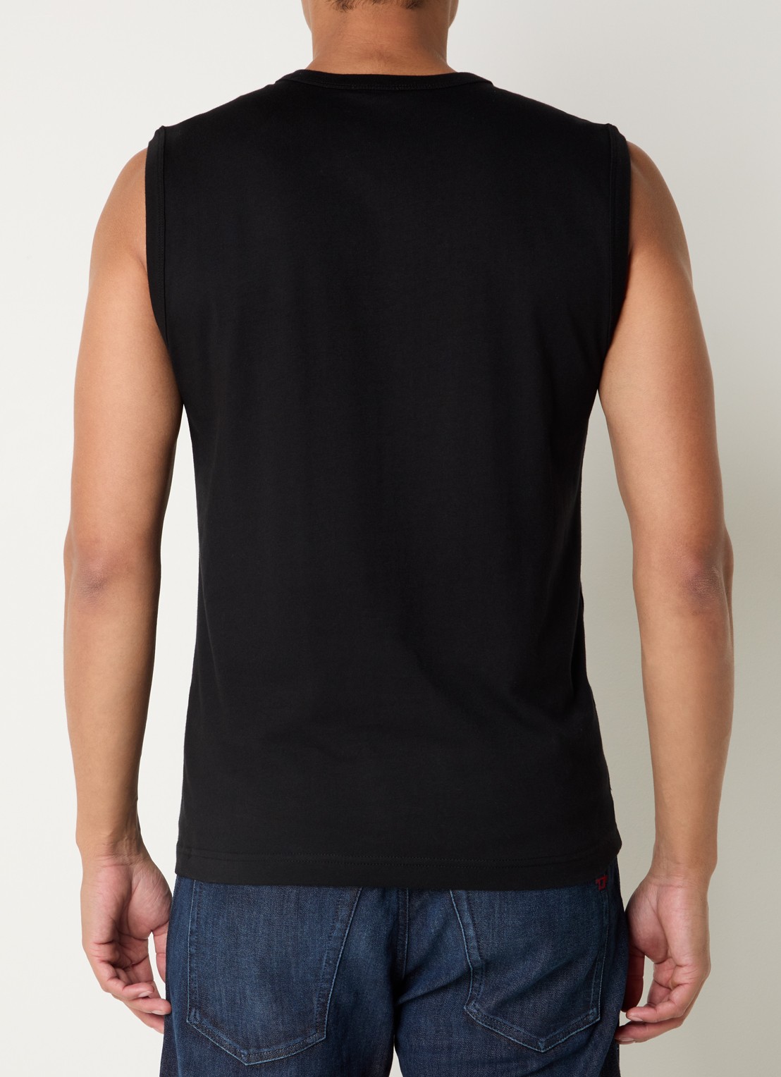 Diesel T-Bisco-Bigoval tanktop met 3D logoprint - achterkant 3 zwart