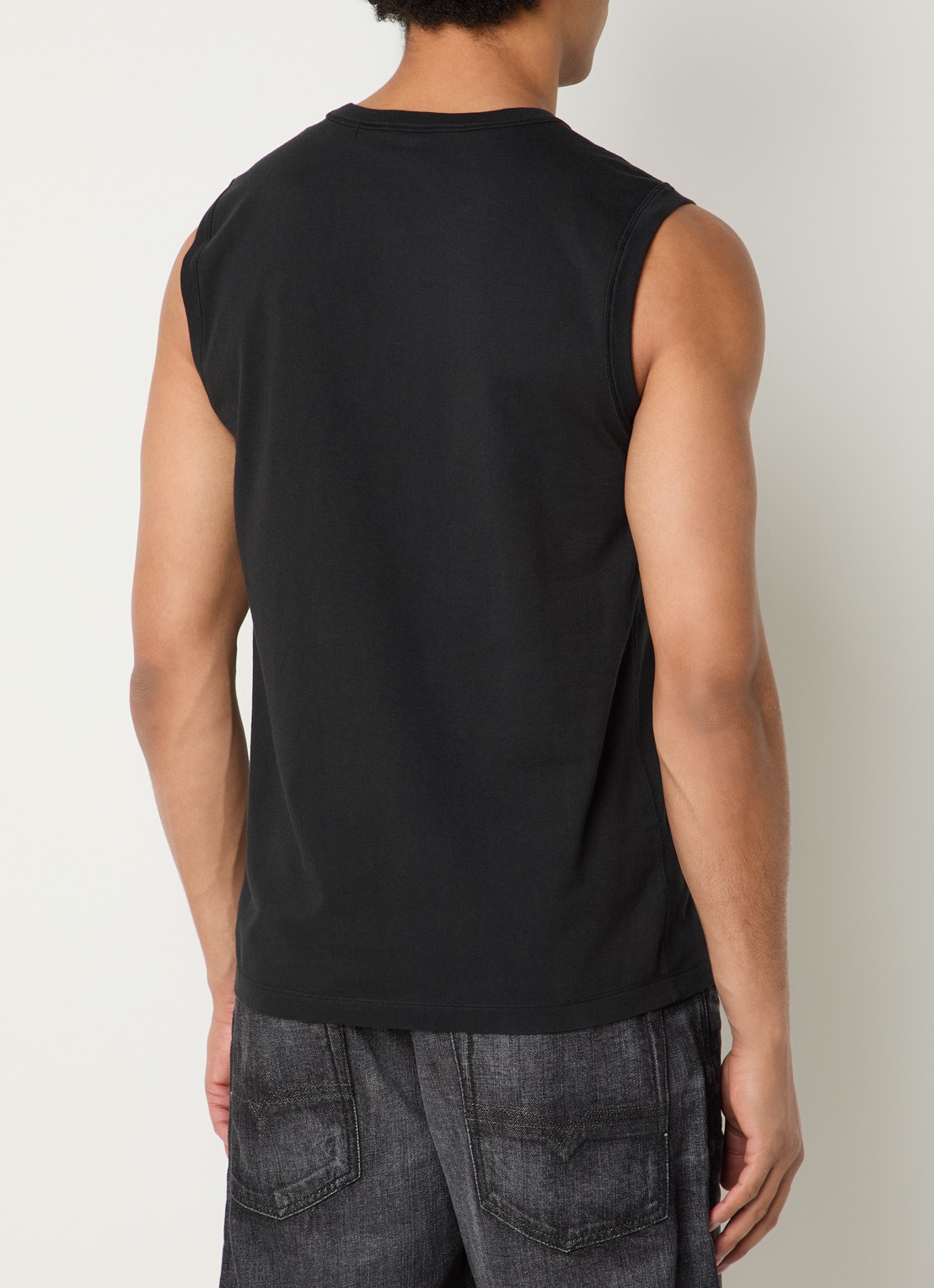 Diesel T-Bisco-Iod tanktop met logo - achterkant zwart