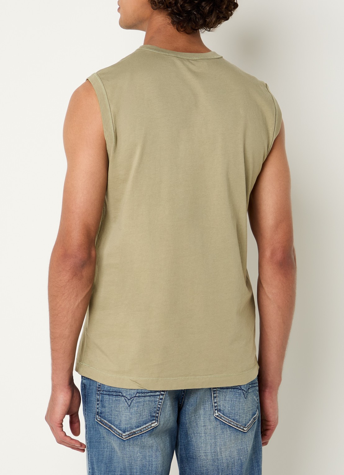 Diesel T-Bisco-Iod tanktop met logo  - achterkant 4 khaki