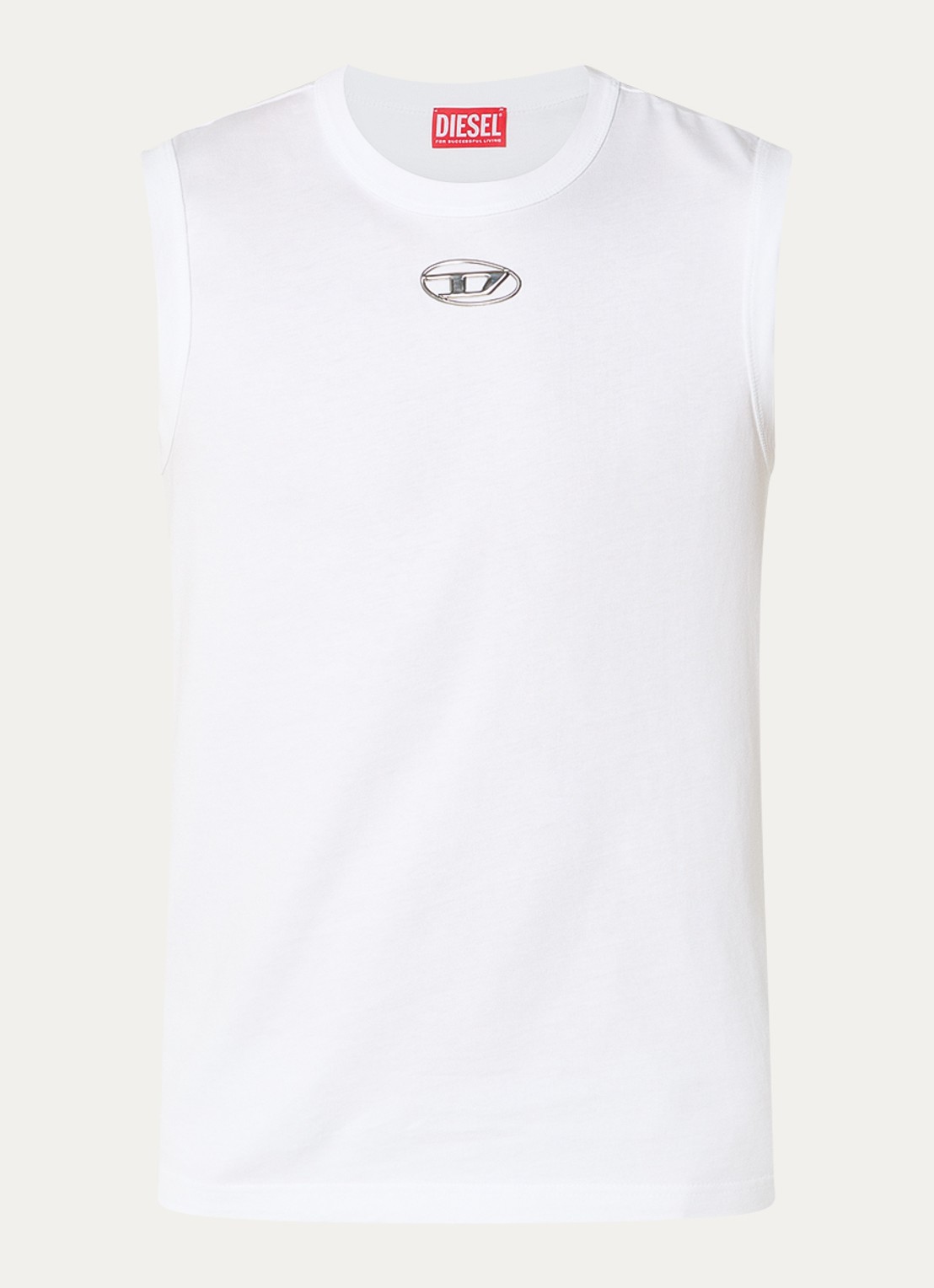 Diesel T-Bisco-Od tanktop met logo - voorkant 2 wit