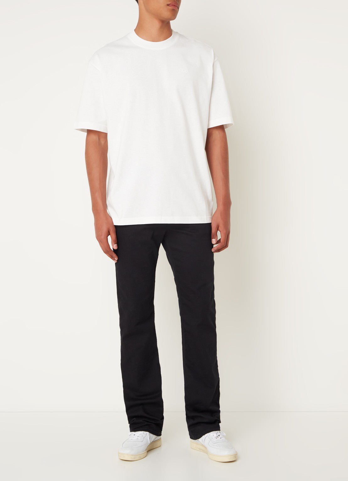 Diesel T-Boggy-Megoval-D T-shirt met backprint - voorkant 3 wit