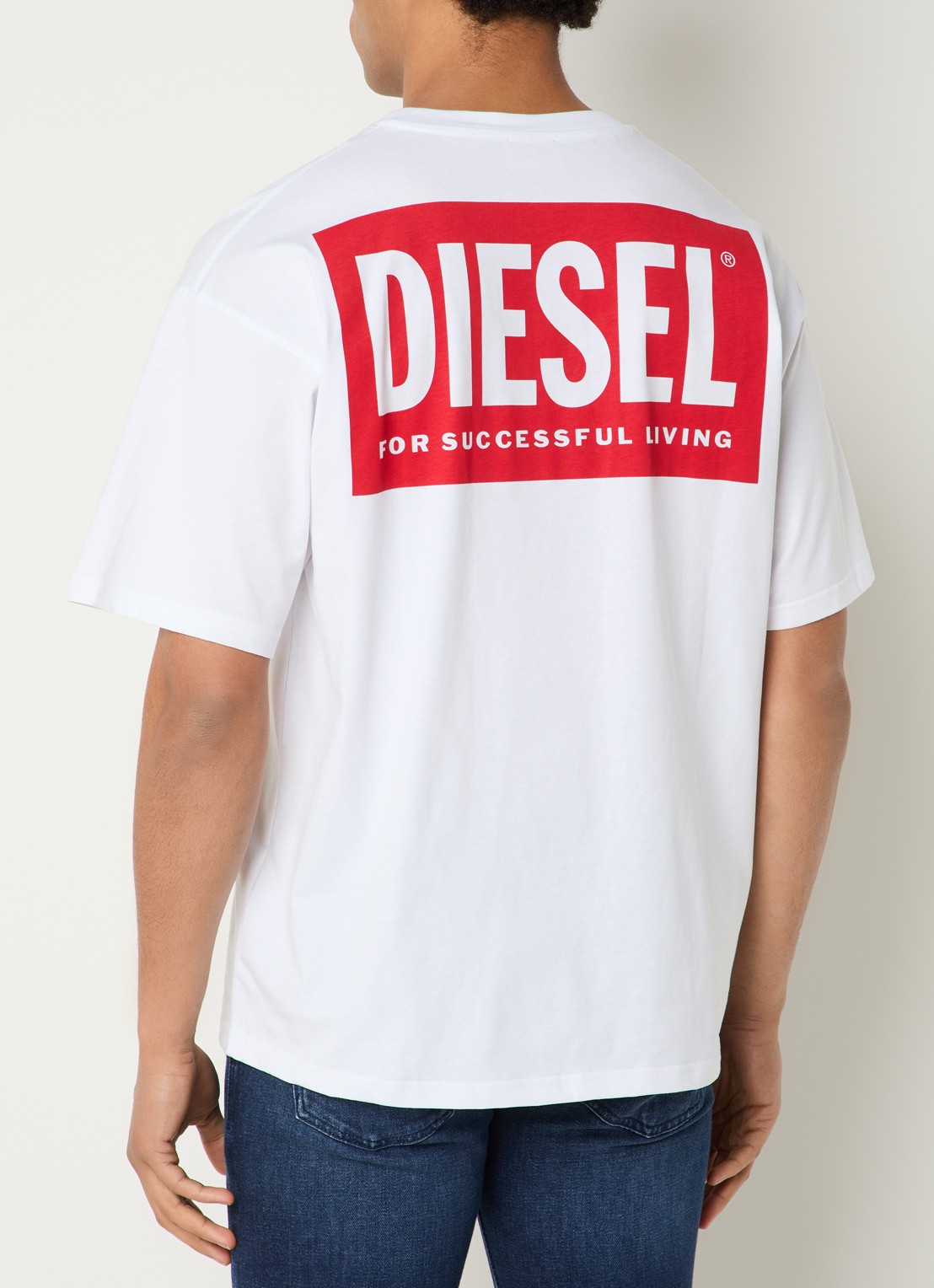 Diesel T-Box-Bisk T-shirt met logo- en backprint - detail 4 wit