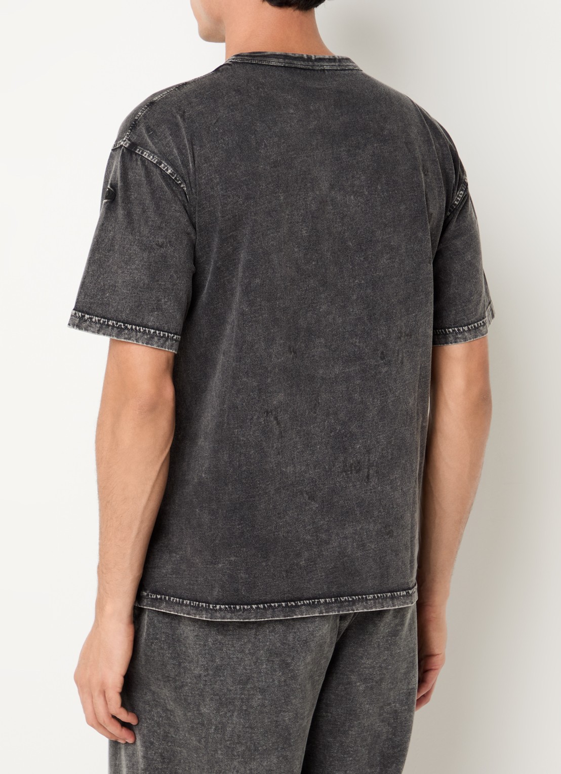 Diesel T-Box-Den T-shirt met borduring - achterkant 4 antraciet