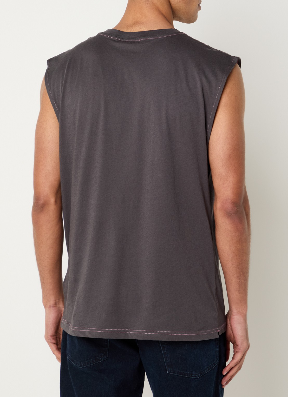 Diesel T-Box-SL-Notch tanktop met print - achterkant 4 middengrijs