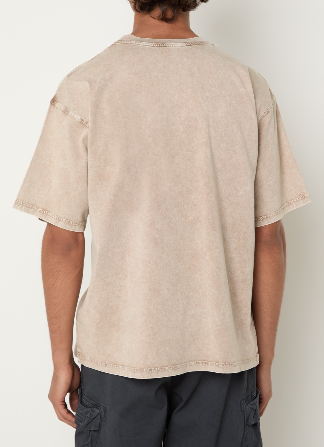 Diesel T-Boxt-Aa14 T-shirt met logo - achterkant 4 creme