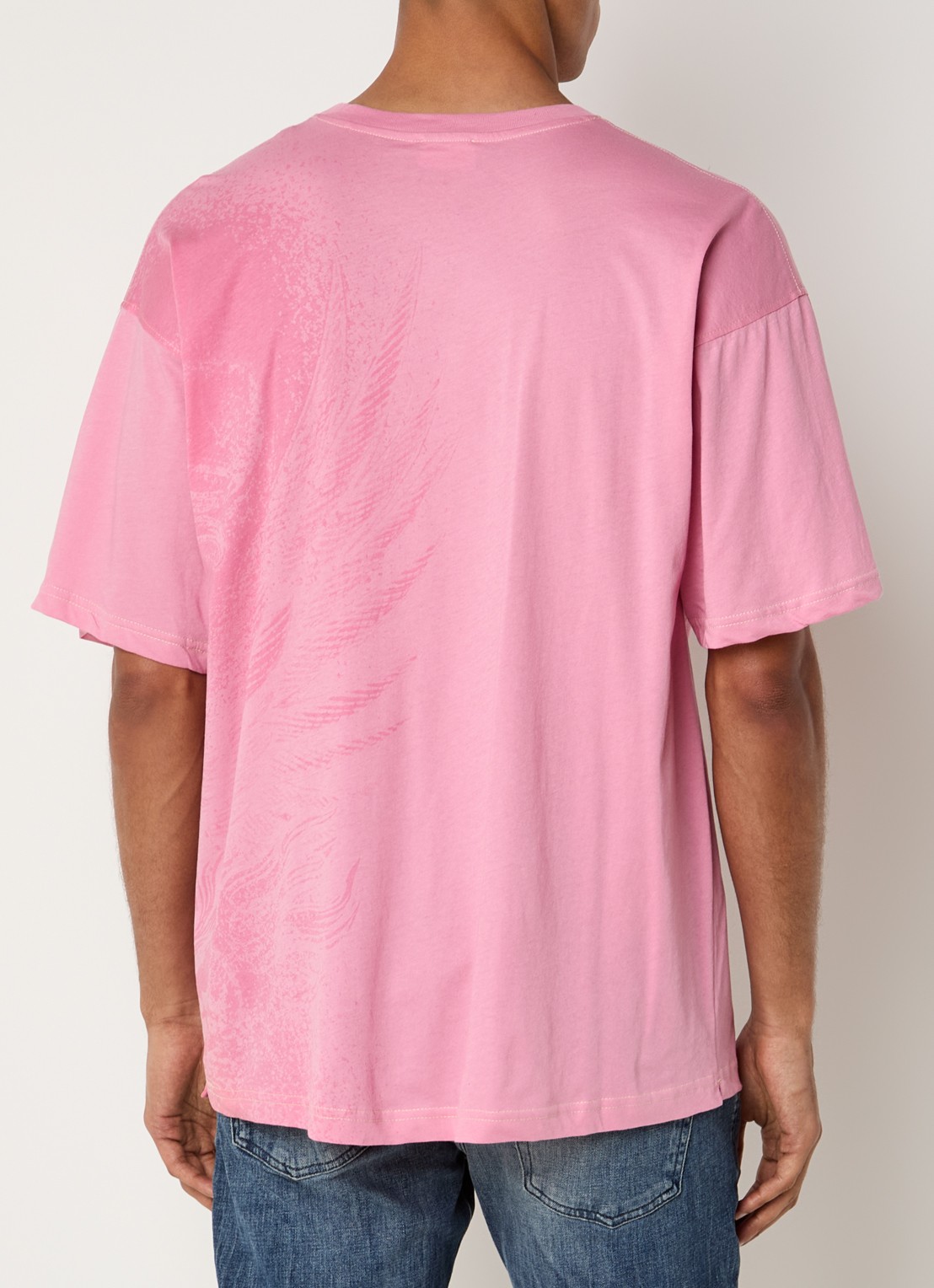 Diesel T-BOXT-AA3 T-shirt met print - achterkant 4 roze