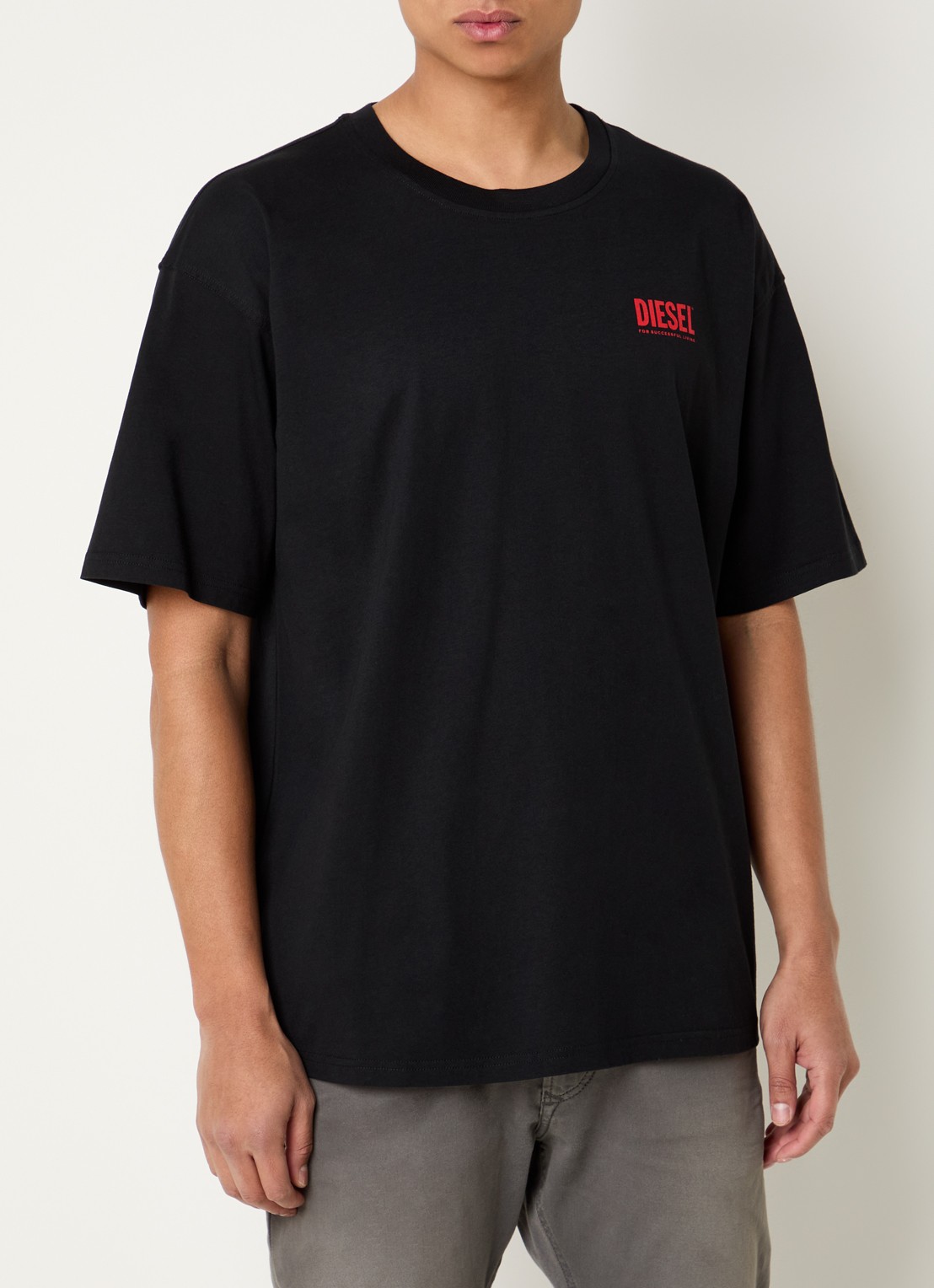 Diesel T-Boxt-Bisk T-shirt met logo- en backprint - achterkant 4 zwart