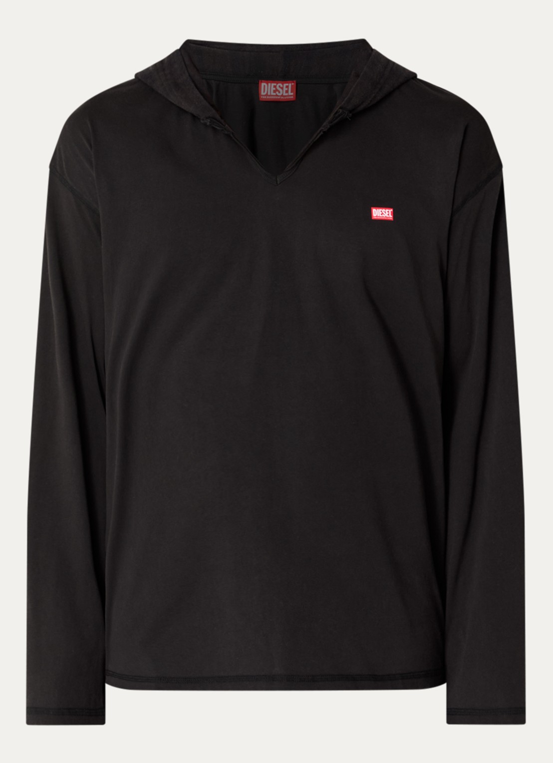 Diesel T-Boxt hoodie met logo - voorkant 4 zwart