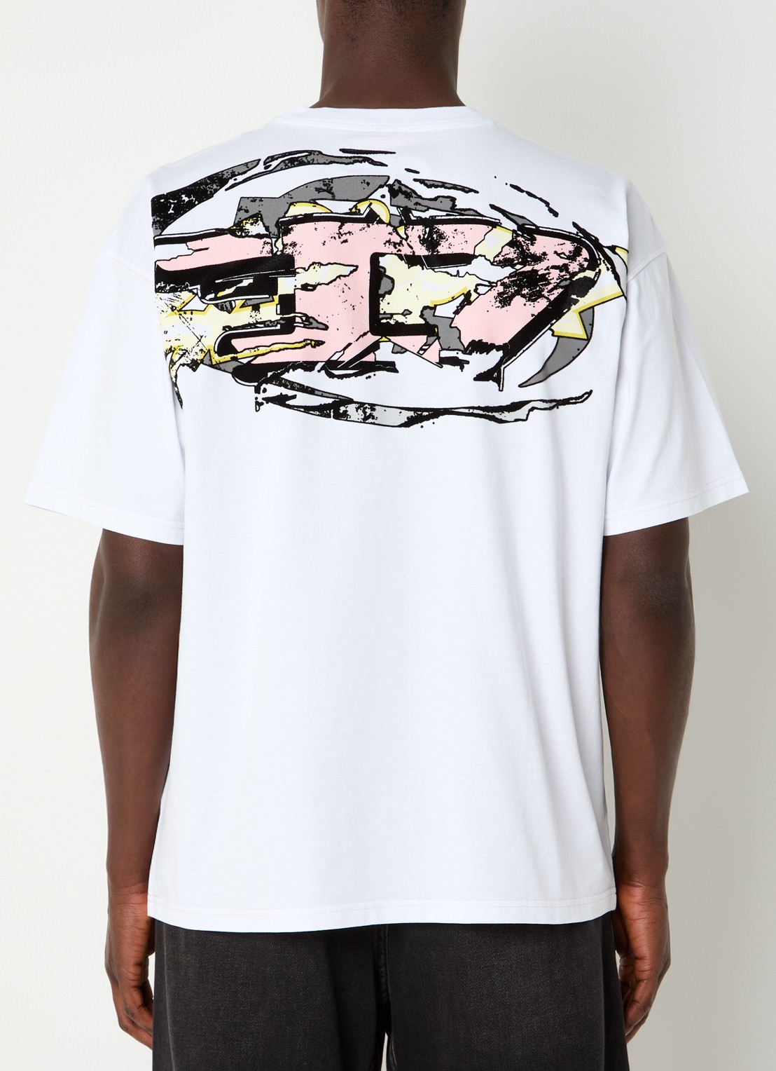 Diesel T-Boxt T-shirt met logo- en backprint - detail 4 wit