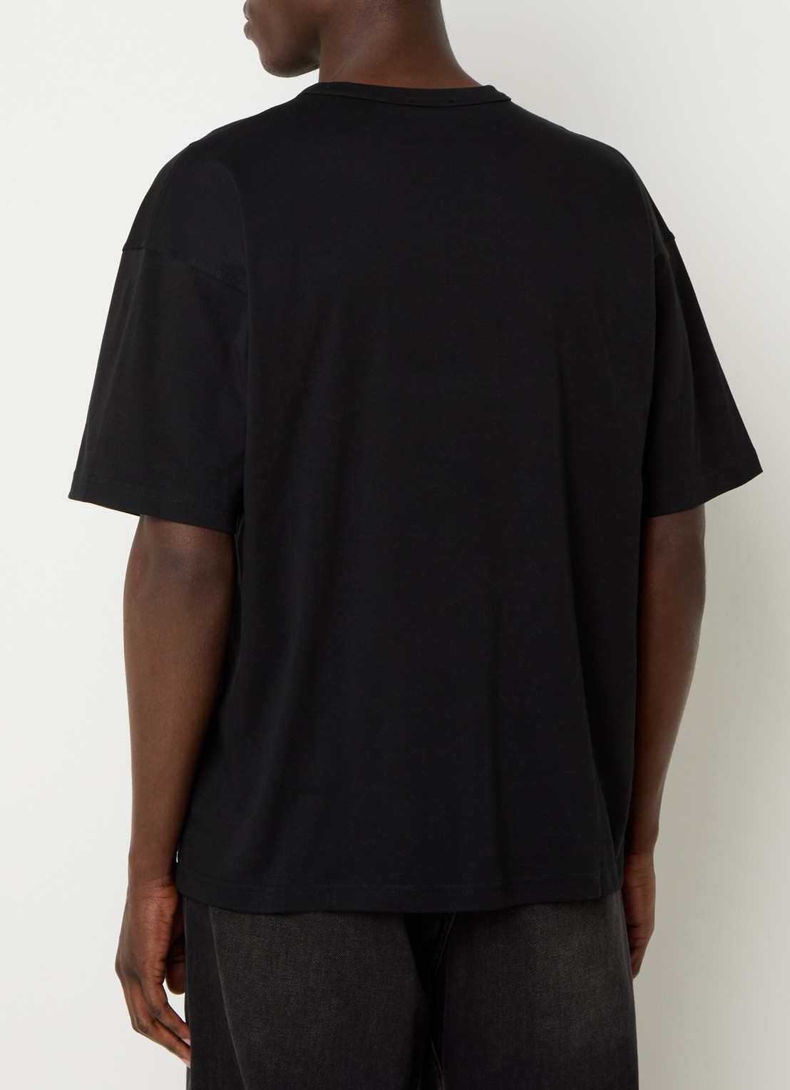 Diesel T-Boxt T-shirt met logoborduring - achterkant 3 zwart