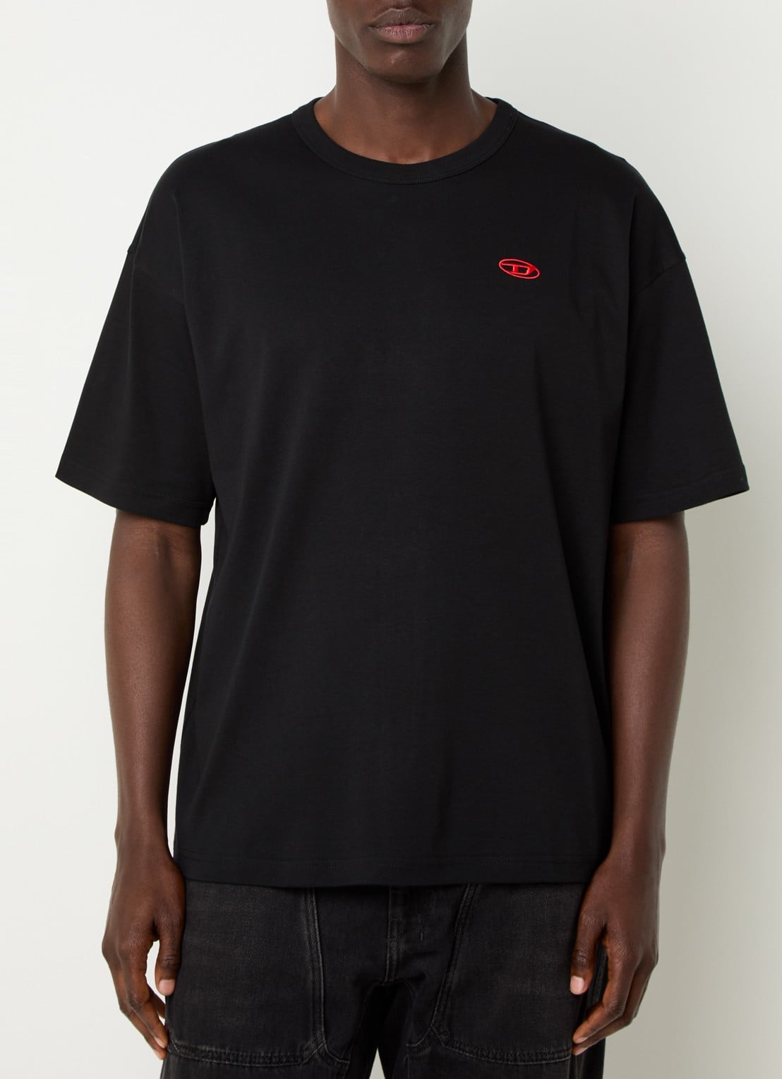 Diesel T-Boxt T-shirt met logoborduring - detail 4 zwart
