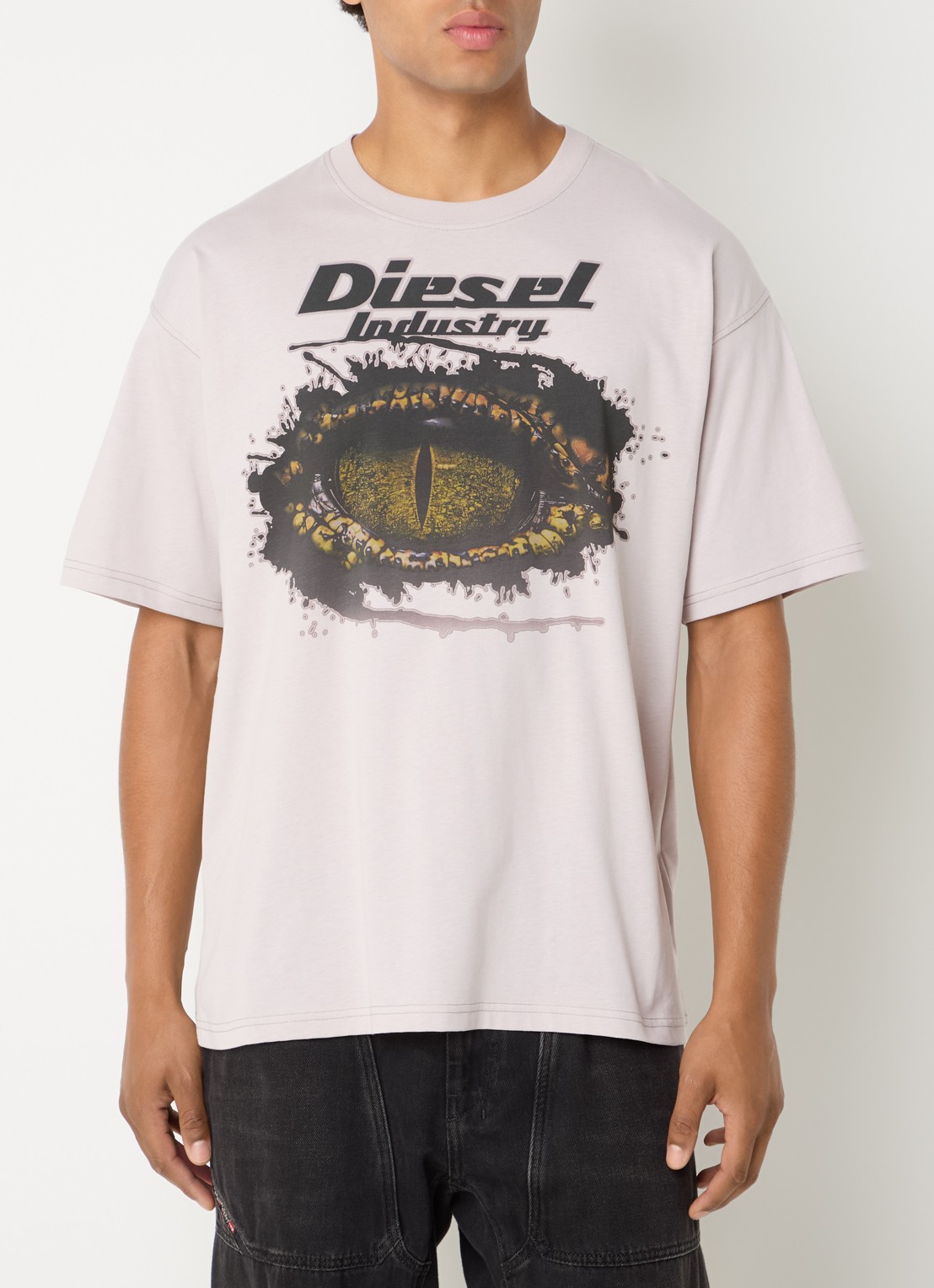 Diesel T-boxt T-shirt met logoprint - detail 4 creme