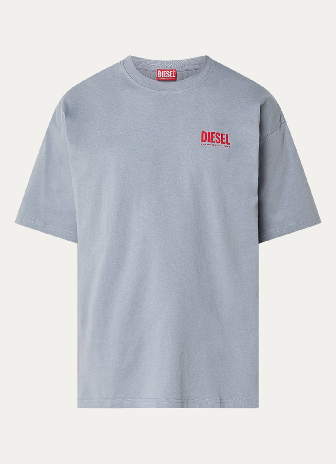 Diesel T-boxt T-shirt met logoprint - voorkant 3 grijs