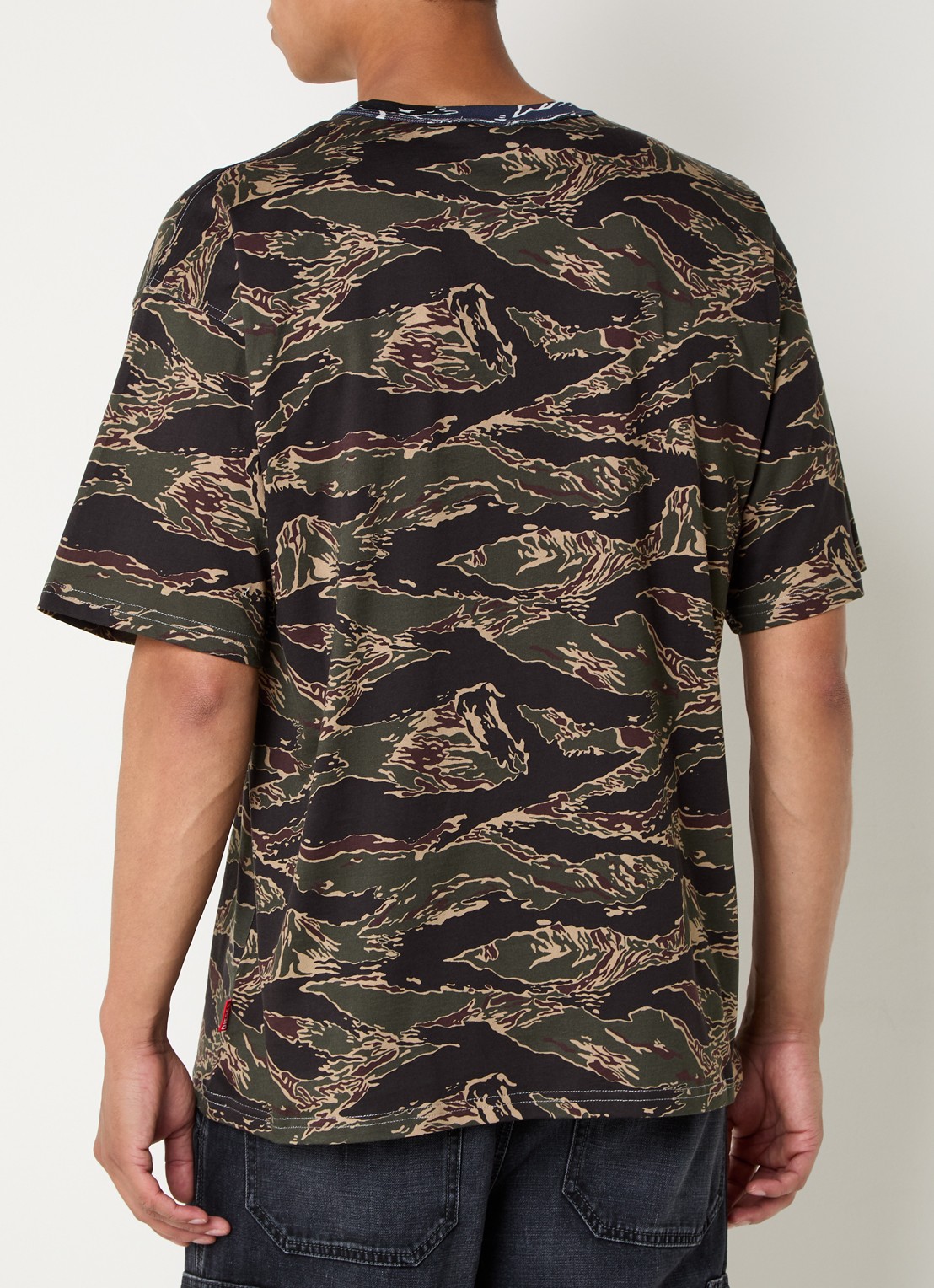 Diesel T-Boxt T-shirt met print - achterkant 4 legergroen
