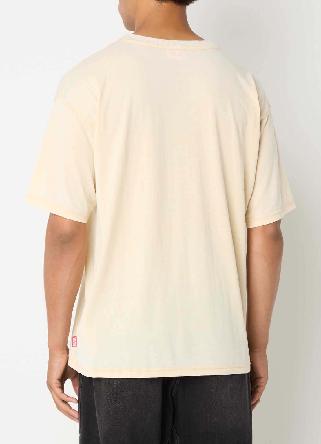 Diesel T-boxt T-shirt met print - achterkant 3 creme