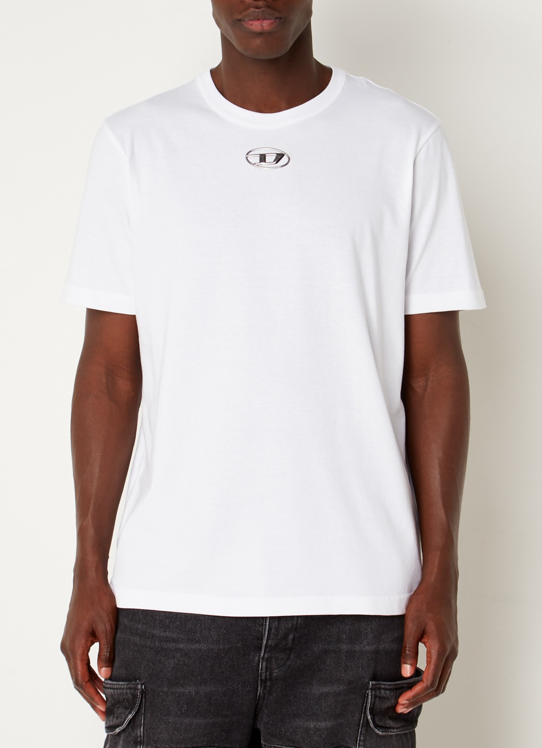 Diesel T-Just-Od T-shirt met logo - detail 4 wit