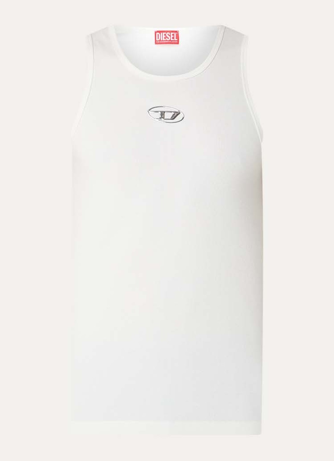 Diesel T-Lifty-Iod tanktop met logo - voorkant 2 wit