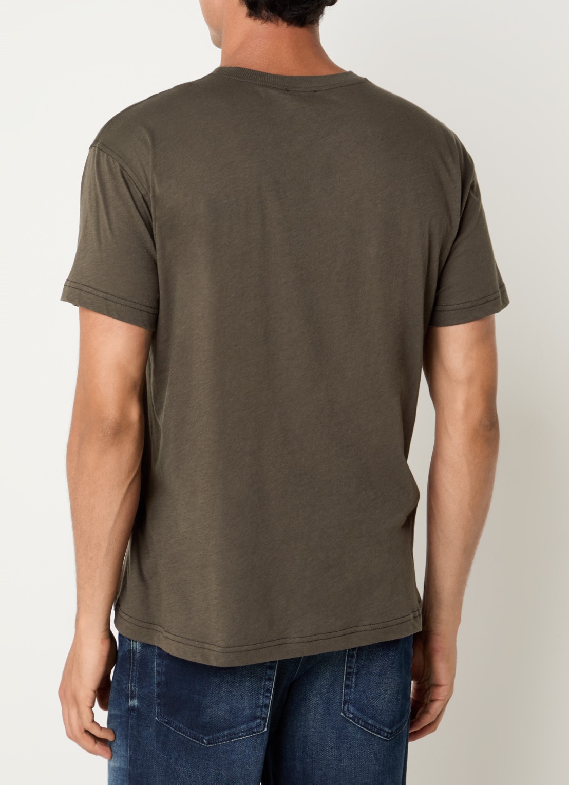 Diesel T-Norm-AA1 T-shirt met print - achterkant 2 bronsgroen