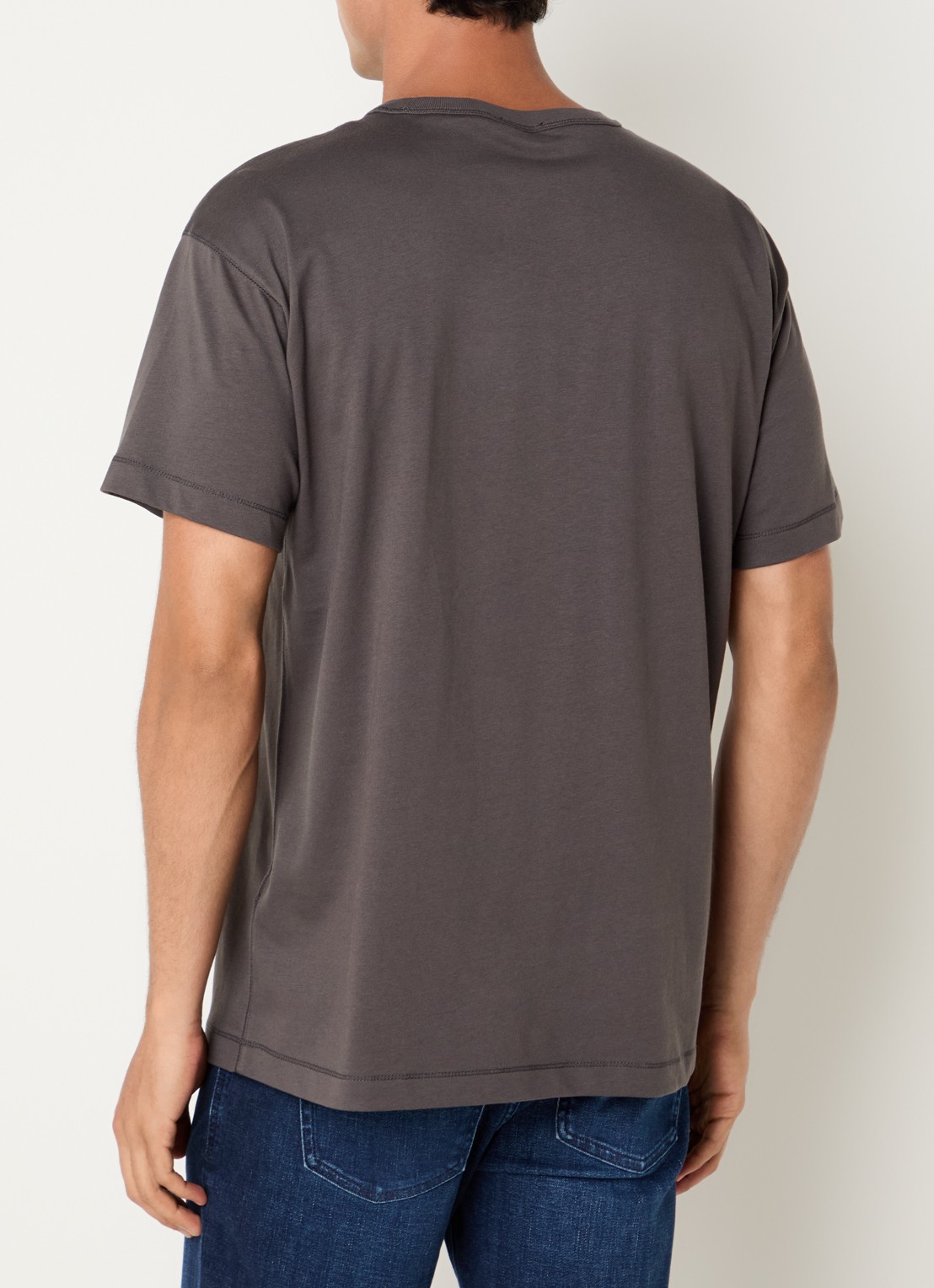 Diesel T-Norm-IOD T-shirt met metallic detail - achterkant 4 antraciet