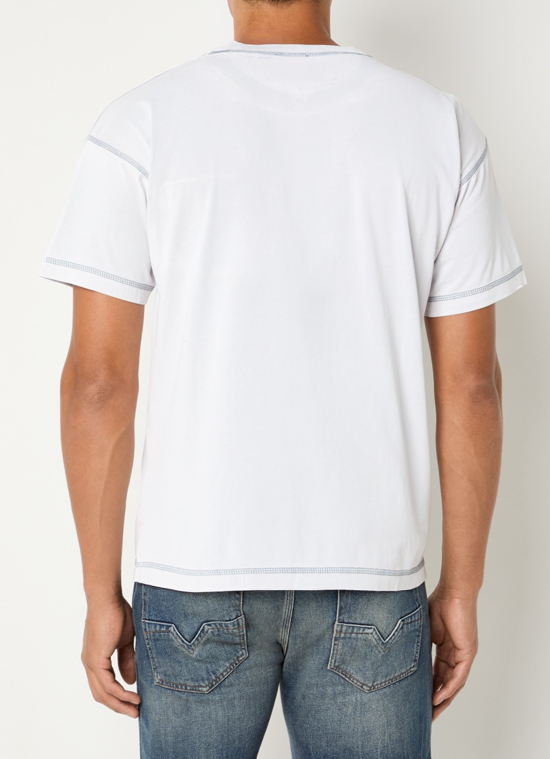 Diesel T-Norm-Pocket T-shirt met print - achterkant 2 wit