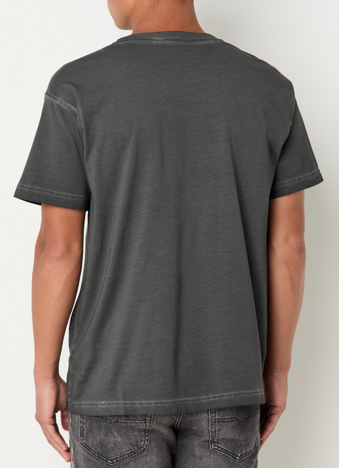 Diesel T-Norm-T7 T-shirt met logoprint - achterkant 3 antraciet