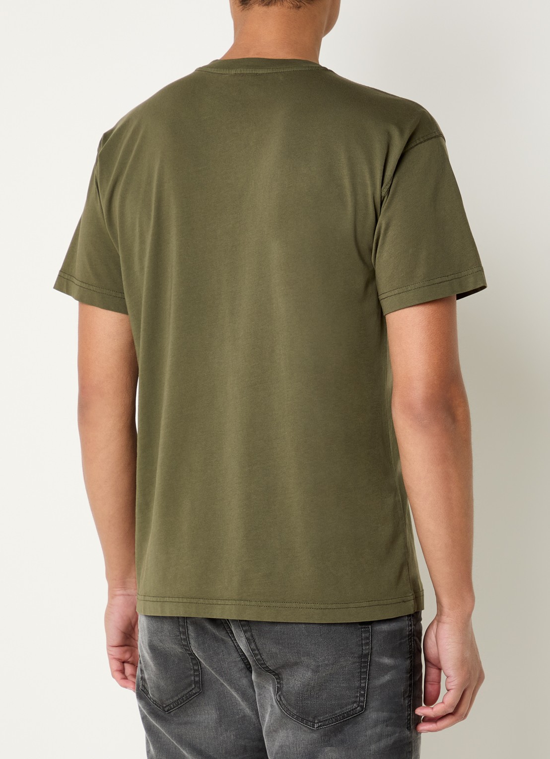 Diesel T-Norm-V7 T-shirt met print en logo - achterkant 2 groen