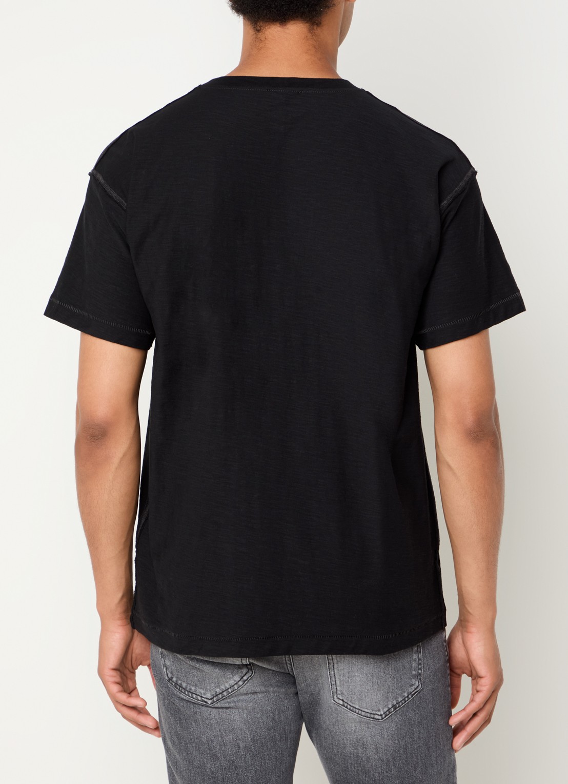 Diesel T-shirt met borduring - achterkant 4 zwart