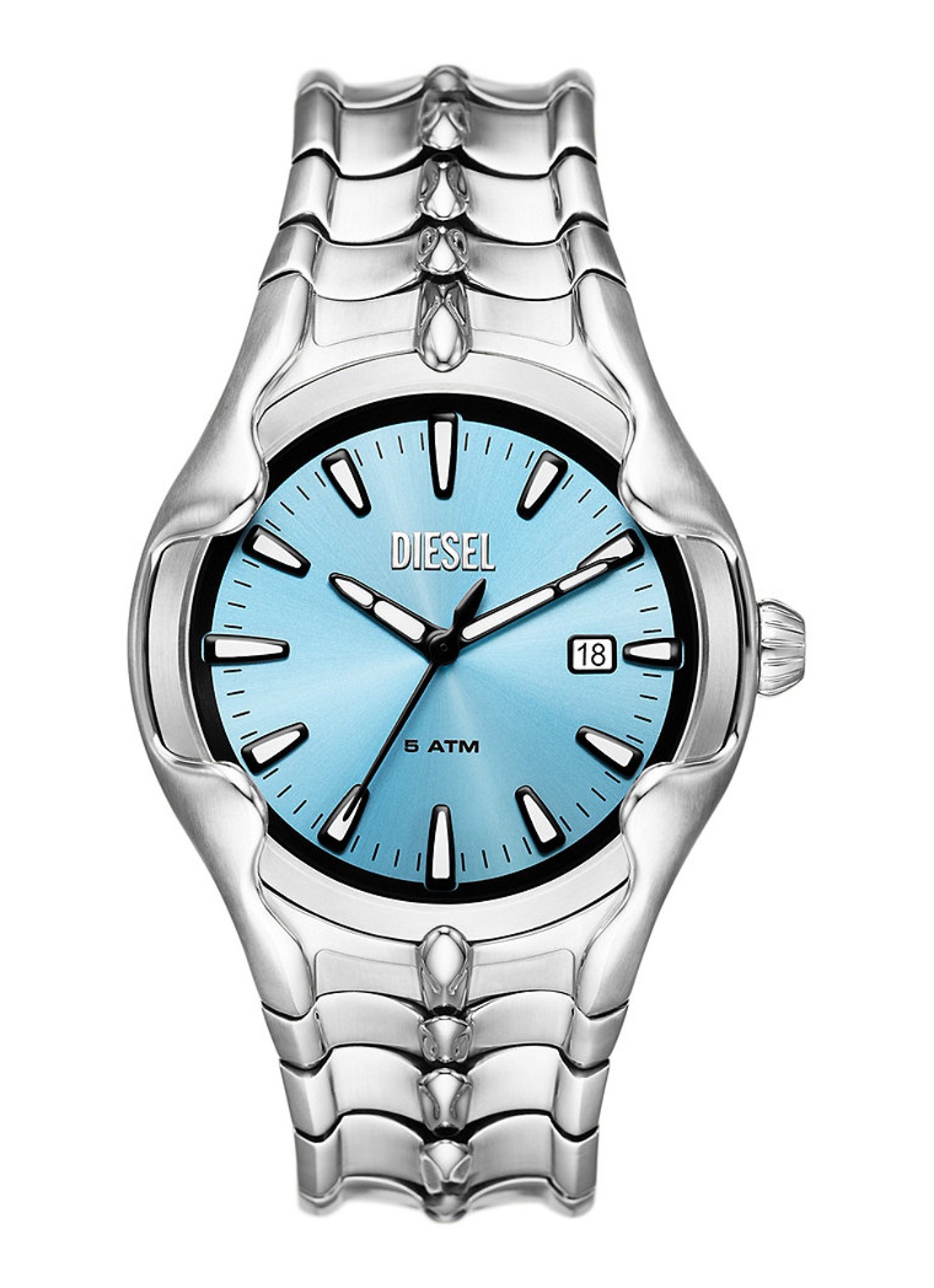 Diesel Vert horloge DZ2200 - voorkant 5 zilver