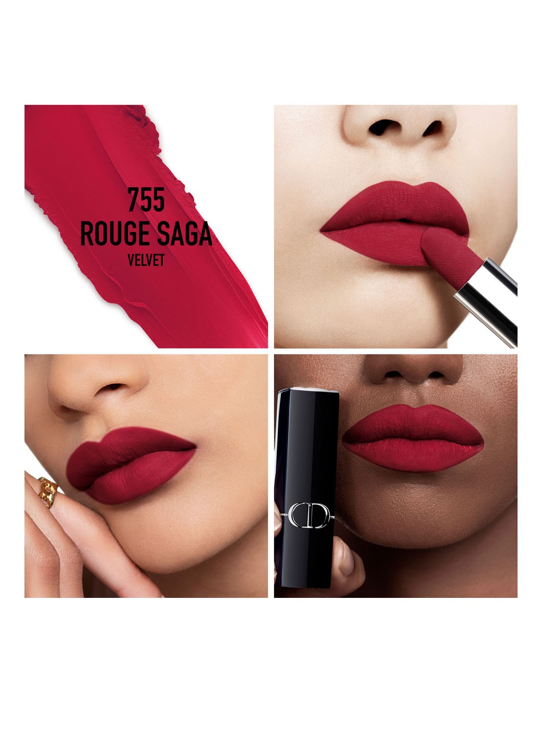 DIOR Rouge Dior Lipstick  - detail 2 fluweel - 755 rouge saga