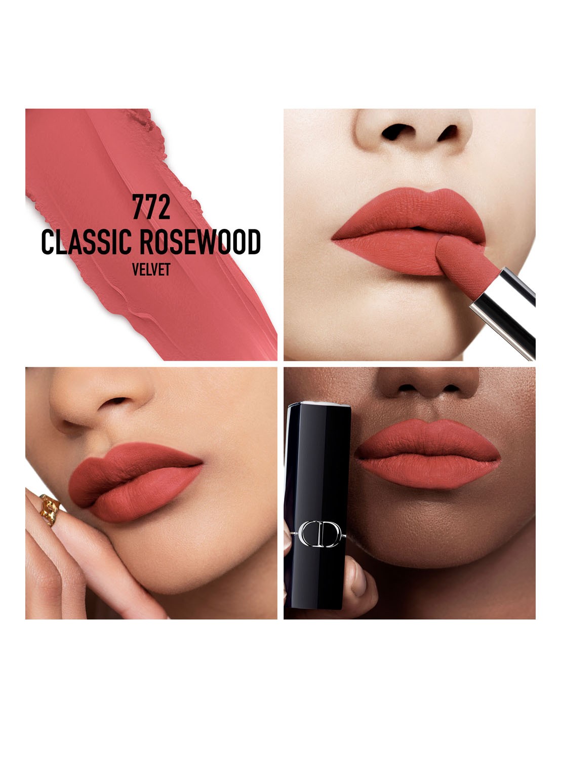 DIOR Rouge Dior Lipstick  - detail 2 fluweel - 772 classic rosewood