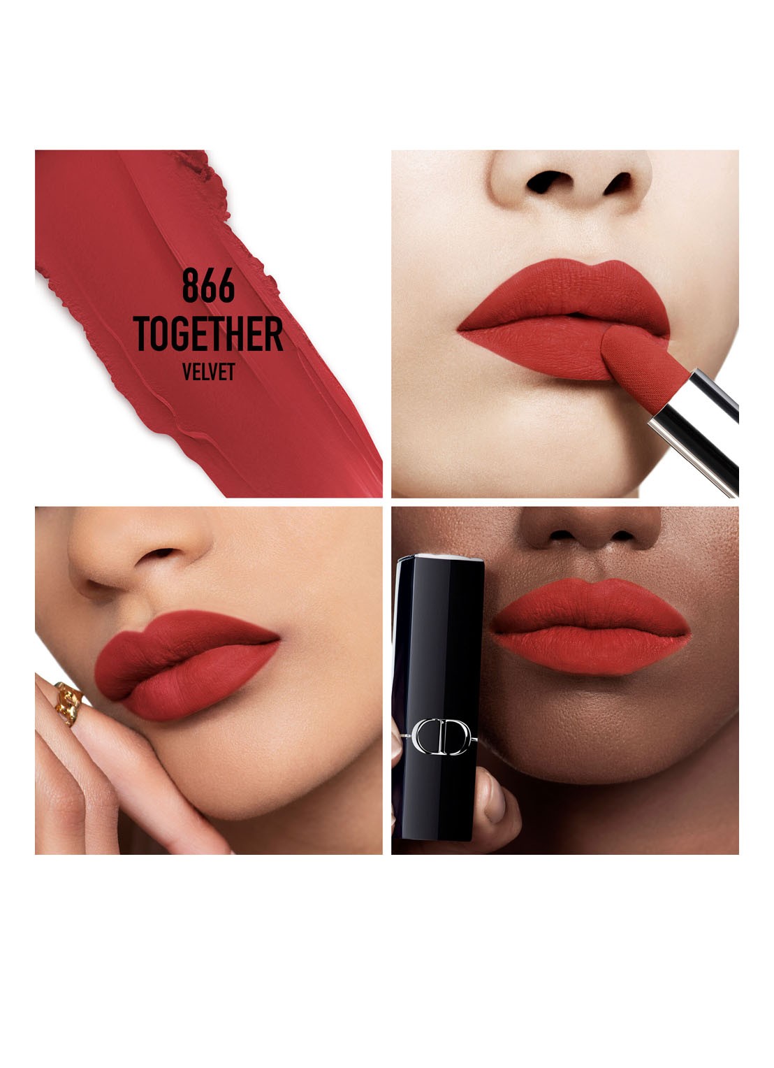 DIOR Rouge Dior Lipstick  - detail 4 fluweel - 866 together