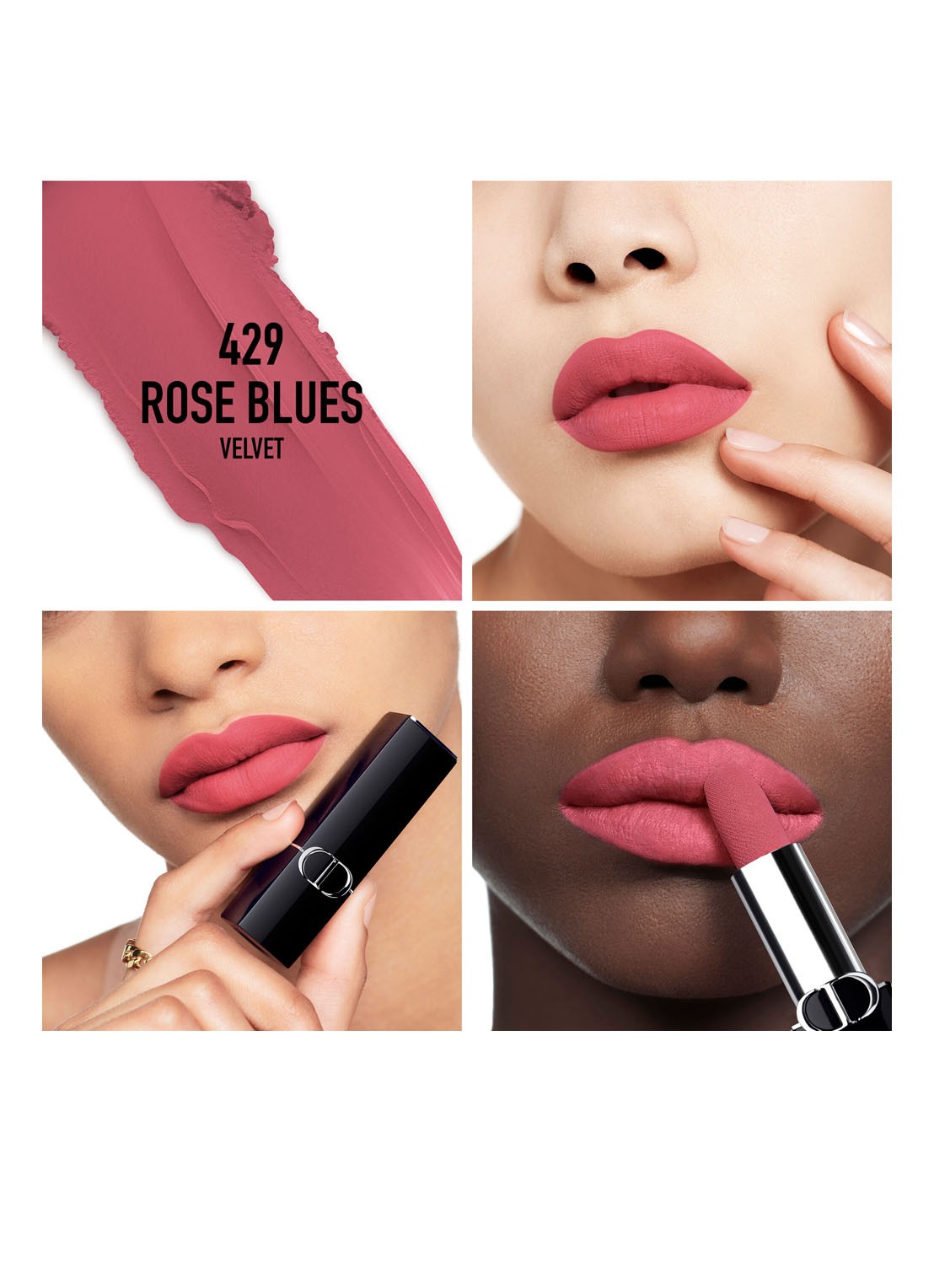 DIOR Rouge Dior Lipstick  - detail 4 fluweel - 429 rose blues