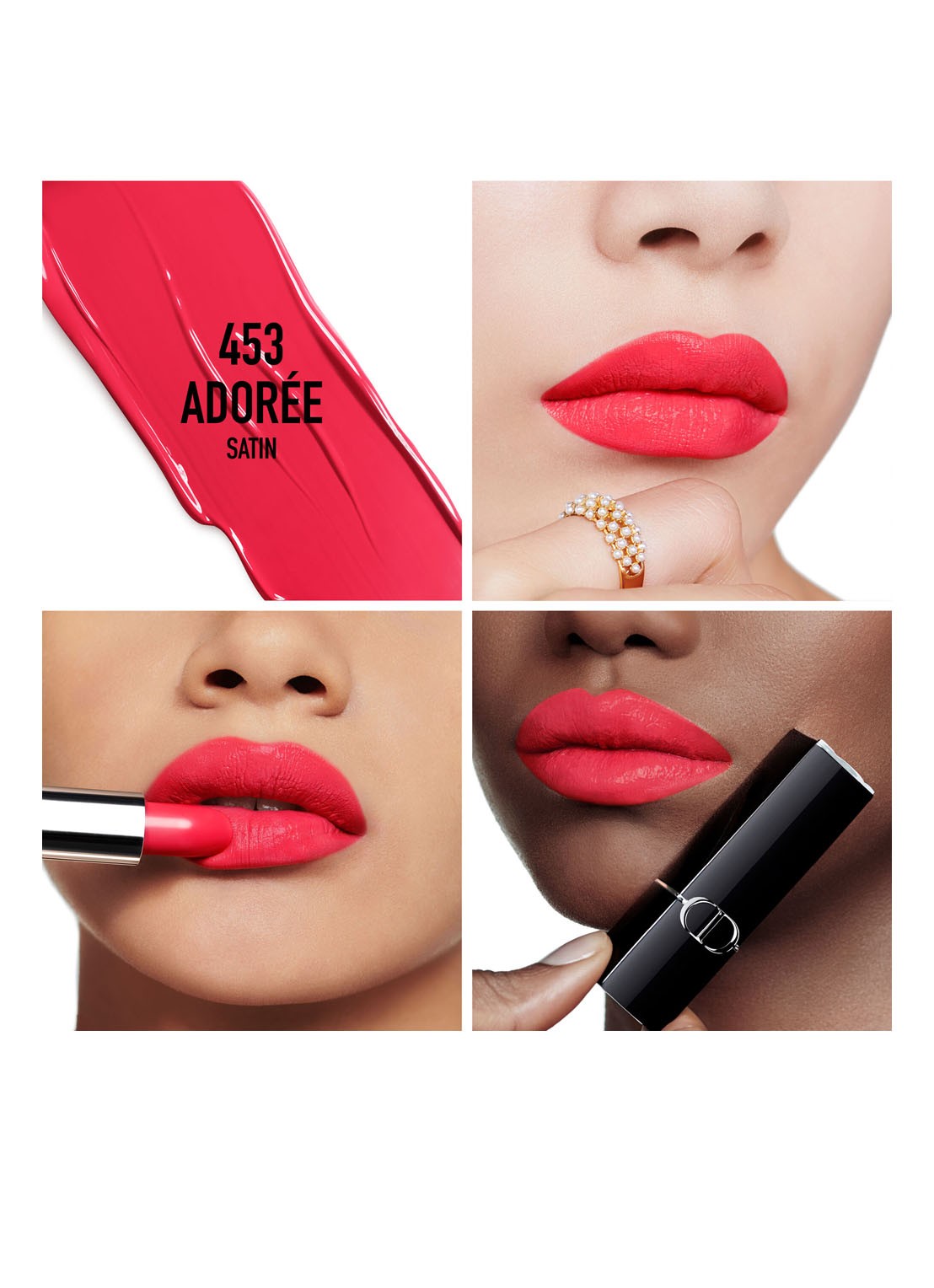 DIOR Rouge Dior Lipstick - detail 2 satijn - 453 adorée