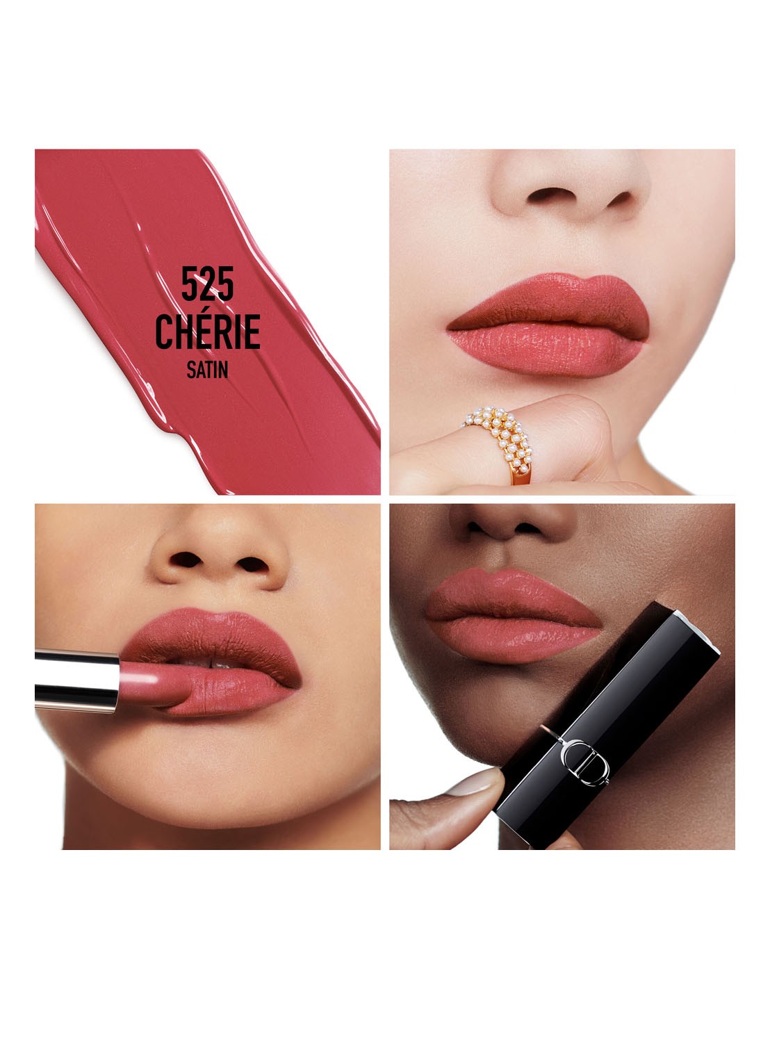 DIOR Rouge Dior Lipstick - detail 2 satijn - 525 chérie