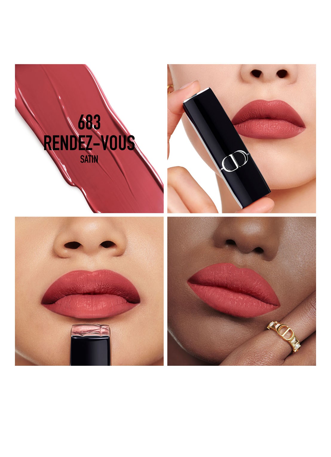 DIOR Rouge Dior Lipstick - detail 2 satijn - 683 rendez-vous