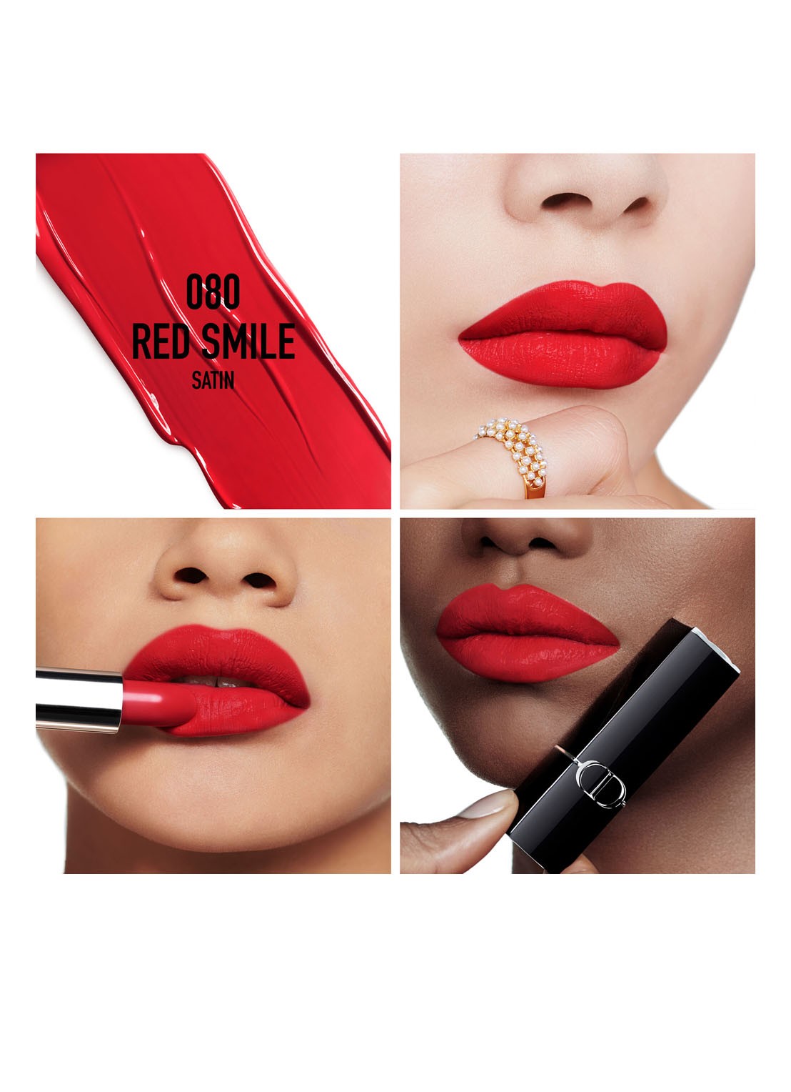 DIOR Rouge Dior Lipstick - detail 2 satijn - 080 smile