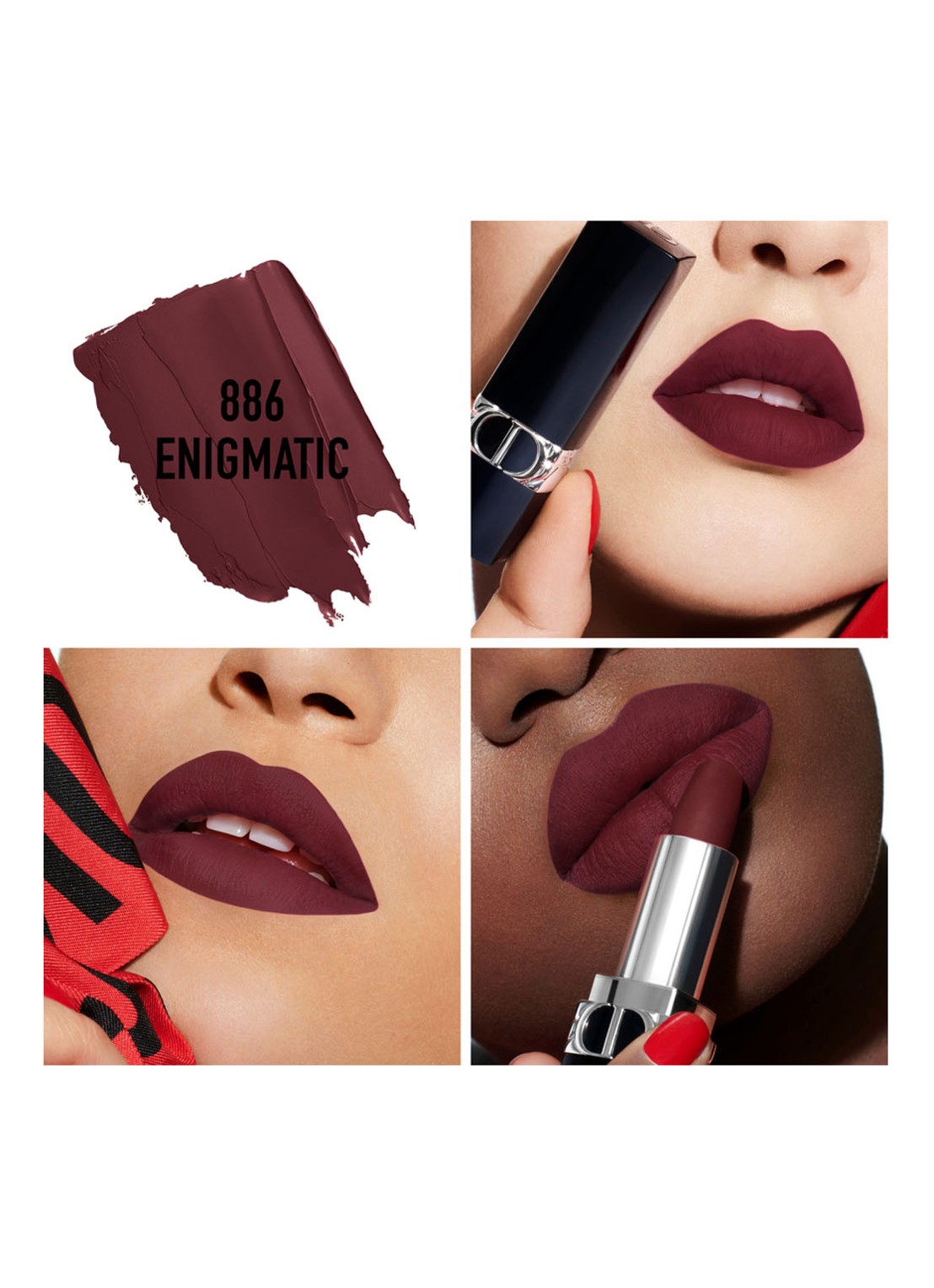 DIOR Rouge Dior navulbare lipstick - detail 4 fluweel - 886 enigmatic
