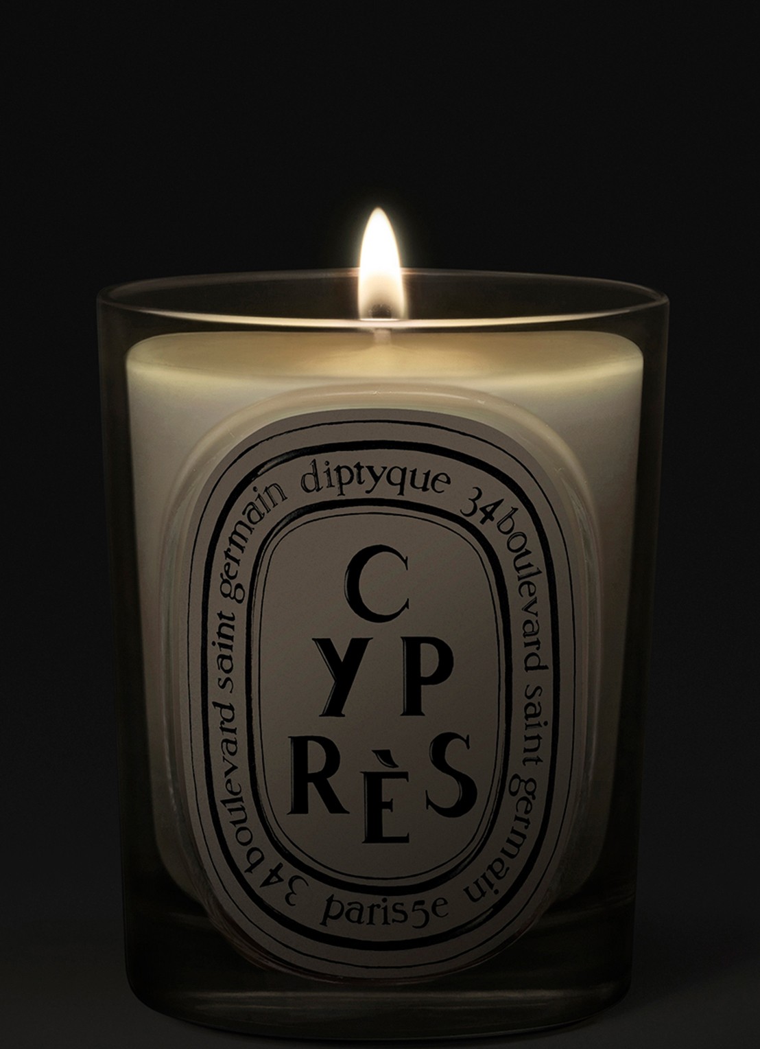 DIPTYQUE Cypres Classic geurkaars 190 gram - voorkant 3 beige