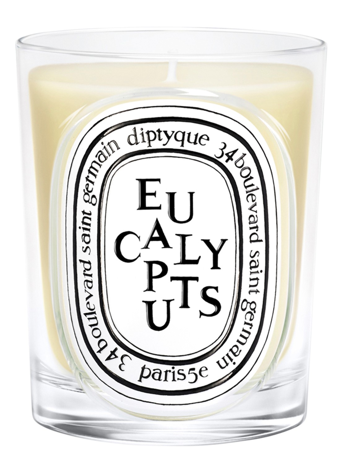 DIPTYQUE Eucalyptus Classic geurkaars 190 gram - voorkant beige